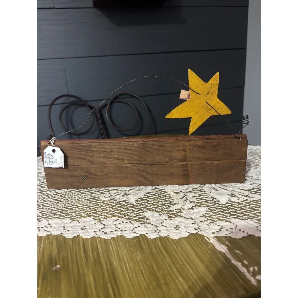 Rustic Wood We Believe In Santa Christmas Sign Primitive Farmhouse Holiday Decor